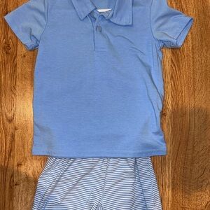 Classic Light Blue Kids Polo Shirt & shorts